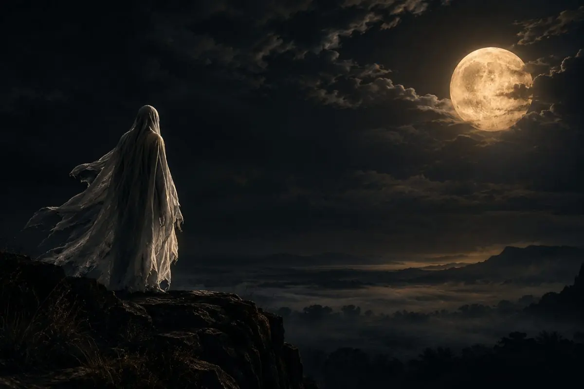 Fantasma bajo la luna llena